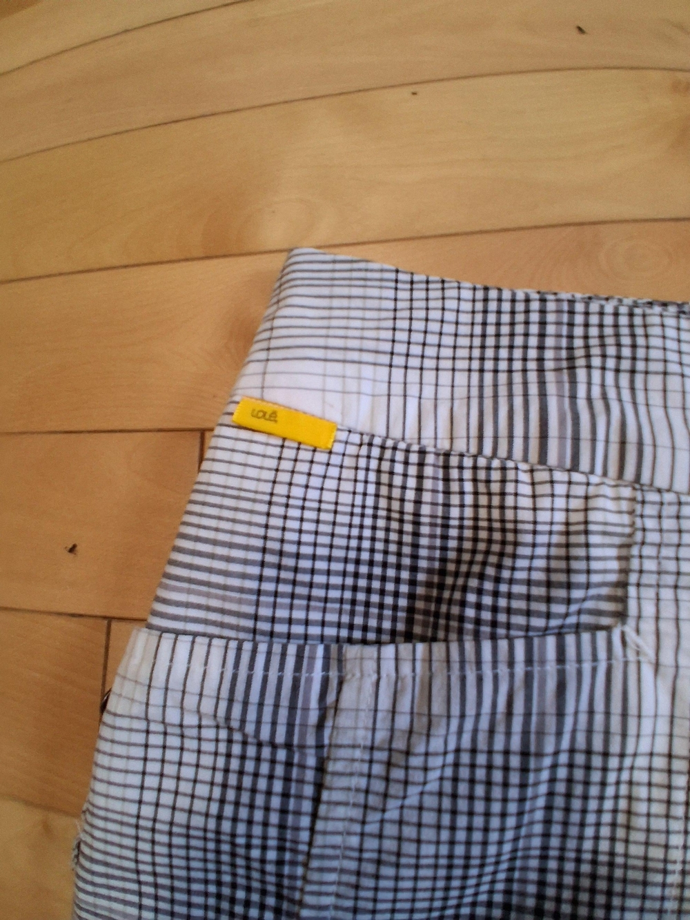 LOLE Women’s Gray Plaid Casual Pants - Yellow Taf Detail